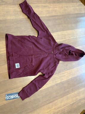 OshKosh B'gosh Burgundy Waffle Knit Hooded Top